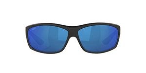 Costa del Mar Saltbreak Polarized Iridium Wrap Sunglasses, Black, 64.5 mm