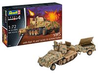 Revell 03293 sWS with Flak43 and Sd.Ah58 Ammo Trailer 1:72 Scale Unbuilt/Unpainted Plastic Model Kit