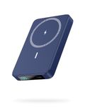 Magnetic Power Bank Portable Charger,Compact 10800mAh LCD Display Wireless Power Bank,25W PD USB-C in&Out Battery Pack Compatible with Magsafe,iPhone 15/15 Plus/15 Pro/15 Pro Max/14/13/12 Series-Blue