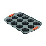 Rachael Ray Oven Lovin' Non-Stick 12-Cup Muffin and Cupcake Pan, Orange