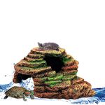 Kizzy Pets Shale Step Ledge for Aquariums Decoration & Terrariums, Adds Hiding Spots, Swim Throughs,