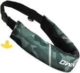 Owntop Inflatable Swim Vest for Adults, Low Profile Manual Inflate Swim Jacket Belt Pack, Buoyancy Aids Waist for SUP, Fishing, Paddle Sports, Camo Green