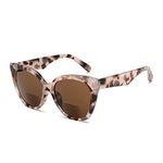 JM Classic Bifocal Reading Glasses Oversized Cateye Stylish Sunglasses Readers for Women Tortoise +3.5