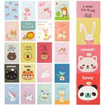 24 Pack Mini Notebooks, Small Pocket Notebook Bulk, Cute Mini Journal Notebook 3.3"x4.7" 24 Styles for Kids, Students, Travelers, School Supplies(Cartoon Notebook)