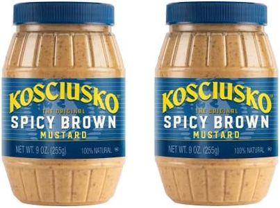 Kosciusko Zesty Spicy Brown Mustard 9 Oz (Pack of 2)