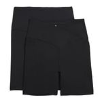 Danskin Women's 2-Pack 7" Active Bike Shorts, Black/Black, M