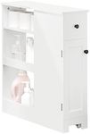 SoBuy White Bathroom Cabinet Storage Cabinet Bathroom Toilet Paper Roll Holder BZR106-W