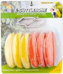 Penn-Plax Bird-Life Flavored E Cuttlebone 6 Pack – Mango & Banana – Enriched with Omega 3 and Vitamin B1 – Great for All Birds