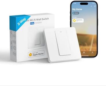 Meross Light Switch, 2 Way, Neutral Requires, Remote/Voice Control, Wall Switch with Timer, White, Compatible with Alexa, Google, SmartThings, 3.4 * 3.4 * 1.3 in.