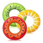 Homiliky 3 Pack Fruit Swimming Ring