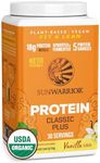 Sunwarrior Vegan Organic Protein Powder Plant-Based | 5 Superfood Quinoa Chia Seed Soy Free Dairy Free Gluten Free Synthetic Free Non-GMO | Vanilla 30 Servings | Classic Plus