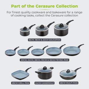 Tower Cerasure 3-Piece Saucepan Set – Non-Stick, Induction Safe, Graphite