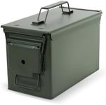 Tactical45 Ammo Can - 50 Cal Solid Steel Military Metal Ammo Box with Airtight Sealed Lid to Protect Ammunition and Gear