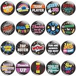 Dvbonike 40Pcs Reward Button Pins - Inspirational Recognition Round Badge Bulk Positive Motivation Incentive Pinback for Employee Workers Appreciation Student Kids School Office Supplies Party Favors