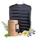Kozi Warm & Cooling Herbal Aromatherapy Back Wrap for Soothing Muscle Pain and Tension Relief Therapy in Jute (Kohl)