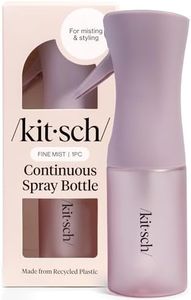 Kitsch Continuous Spray Bottle for Hair – Fine Mist Water Mister & Water Spray Bottle – Recycled Hair Spray Bottle – Spray Bottles for Cleaning, Styling, Plants & More – Sheer Violet, 150ml
