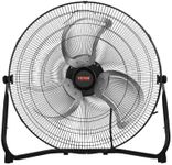VEVOR 2 PCS Floor Fans, 3 Speeds High Velocity Heavy Duty 20 Inch Industrial Fan, 4800 CFM 360° Adjustable Tilt 21.33 ft/sec Airflow Large Metal Fan, for Gym, Home, Garage, Commercial Shop & Bedroom