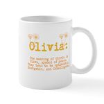 CafePress The Meaning of Olivia Mugs 11 oz (325 ml) Ceramic Coffee Mug