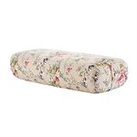 EONSHINE Canvas Exquisite Meditation Yoga Bolster Pillow, High Density Sponge Filled Rectangular Back Support Cushion, Pack of 1 (Khaki Flower)