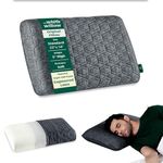The White Willow Soft Pillow for Neck & Shoulder Pain-Engineered Latex Soft Pillow-Cervical Pillow for Sleeping-Orthopedic Pillow for Back, Side & Stomach Sleepers-Soft-Thick Standard Size-5" H-Grey