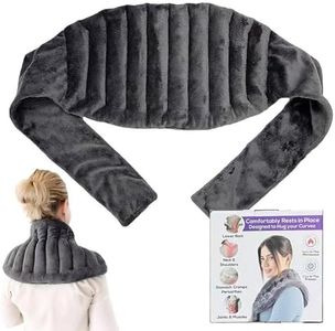 QianQiao Microwave Heating Kit, Can Relieve Waist, Neck, Shoulder Pain, Large Multifunctional Microwave Heating Pad, Suitable for Hot Compress, Cold Compress, Flaxseed Evenly Distributed Heat (gray)