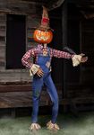 Morris Costumes Animated Whimsical Pumpkin Scarecrow Halloween Decoration Standard