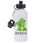 Personalised Crocodile Water Bottle 500ml Back to School Gift for Kids