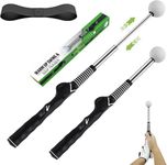 OUPWUA Retractable Golf Swing Trainer with Arm Band, Aid Golf Grip Trainer Tool, Right-Handed Training Aid for Chipping and Hitting Practice, Ideal for Beginners, Indoor and Outdoor Practice