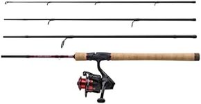 Abu Garcia Diplomat V2 Travel Combo, Rod and Reel Combo, Spinning, Lure Fishing, Supplied With Hard Travel Case, Predator Fishing, Pike/Perch/Zander, Unisex, Black/Red, 2.13m | 5-21g