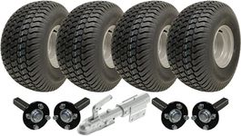 20x10.00-8 Twin Axle ATV Quad Trailer Kit 4 wheels Axles & Swivel Hitch 1800kgs