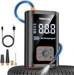 Termitor Tire Inflator Portable Air Compressor 150PSI Cordless Air Pump for Car, Motorcycle, Bicycle Tires, Balls, Auto Air Compressor with Digital Pressure Gauge, Emergency LED Light