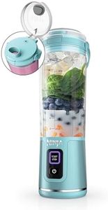 Ninja Blast Portable Blender, Cordless, 18oz. Vessel, Personal Blender For-Shakes and Smoothies, BPA Free, Leakproof-Lid and Sip Spout, USB-C Rechargeable, Dishwasher Safe Parts, Tinted Aqua, BC151AQ