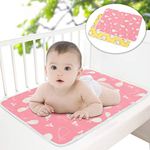 2 Pcs Baby Diaper Changing Pad, ALBOYI Newborns Waterproof Diaper Pad Reusable Nappy Multi Function Washable Mat for Home and Outdoor(Pink/Yellow)