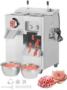 VEVOR Meat Grinder Meat Cutter 2in1,14 Lbs/min Electric Meat Grinder, 3mm Slicer, Sausage Stuffer with Blade, Grinding Plate, Sausage Maker, Stainless Steel Meat Mincer for Slice Shred Dice