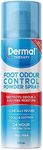 Dermal Therapy Foot Odour Control Powder Spray | Destroys Odour & Absorbs Moisture | 210ml