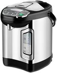 NutriChefKitchen Electric Water Boiler and Warmer - 3L/3.17 Qt Stainless Steel Electric Hot Water Dispenser w/Rotating Base, Auto Shut Off, Safety Lock, Instant Heating for Coffee & Tea (NCHUB13)