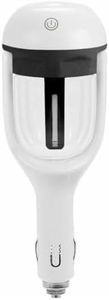 Car Humidifier, Car Essential Oil Diffuser, Portable Air Freshener, Personal Purifier, Mini Cool Mist Humidifier with 12V Charging Port, ABS Material, White