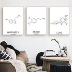 School Lab Wall Art Biology Science Education Poster Prints Oxytocin Dopamine Molecular Structure Picture Chemistry Science Classroom Decor Teacher Gift Murale No Frame