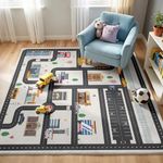 4x6ft Kids City Road Car Play Rug -