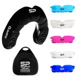 SialPro Mouth Guards for Boxing Men Adult Youth Junior Mouldable Rughby Sports Slim Fit Boil and Bite Gum Shield with Box MMA Hockey Basketball Muay Thai Football (Adult (12+ Years), Black)