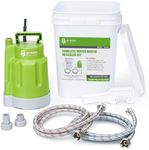 Green Expert Tankless Water Heater Flushing Kit Includes 1/4HP Utility Pump 3.5 Gallon Pail 2*Stainless Steel Hoses and Open End Wrench for Quick Start Full Corrosion Resistant Flush Pump