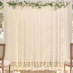 Champagne Tulle Backdrop Curtain wi