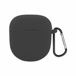 Brain Freezer Silicone-Shockproof Case Cover with Carabiner Hook Compatible with Bose Quiet Comfort Earbuds II Only [Earbuds Not Included] (Black)