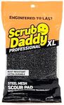 Scrub Daddy Large Steel Scouring Pads - Scour Daddy Steel XL Stainless Steel Dish Scrubber Sponge - Durable, Shred-Resistant Scour Pads - Bulk Kitchen Sponges & Commercial Cleaning Supplies (18 Count)