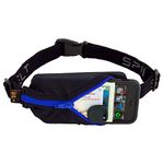 SPIbelt Sports/Running Belt: Original - No-Bounce Running Belt for Runners, Athletes and Adventurers - Fits iPhone 6 and Other Large Phones, Blue Zipper