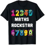 Maths Rockstar, Kids Cool Monster Numbers Maths T-Shirt