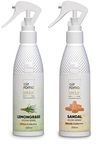 AIR-ROMA Lemon Grass & Sandal Air Freshener Sprays | For Home, Office & Bathrooms | Long-lasting Odor Eliminator for Living Room, Hotels, Work Space | Pack of 2 (200 ml each)