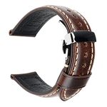 REZERO Watch Band, Vintage Oil Wax Leather Watch Straps 18mm 19mm 20mm 21mm 22mm 23mm 24mm 26mm Men Women Watch Belt Bracelet with Butterfly Buckle