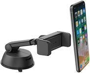 MYMOSH Universal CAR Phone Mount for Windshield and Dashboard, 360 Degree Rotation, AUTO Phone CLAMP, Universal Compatible with All Smartphones