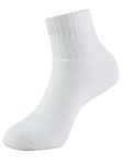 Jockey Men's Ankle Length Sports Cotton Socks 7036_White_FREE SIZE